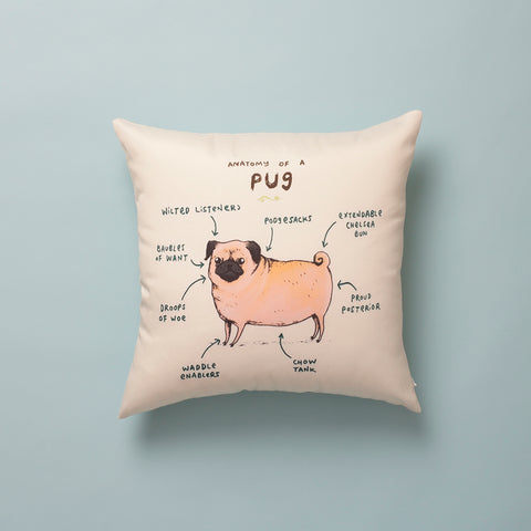 PantaNoco Pug Decorative Throw Pillow Covers